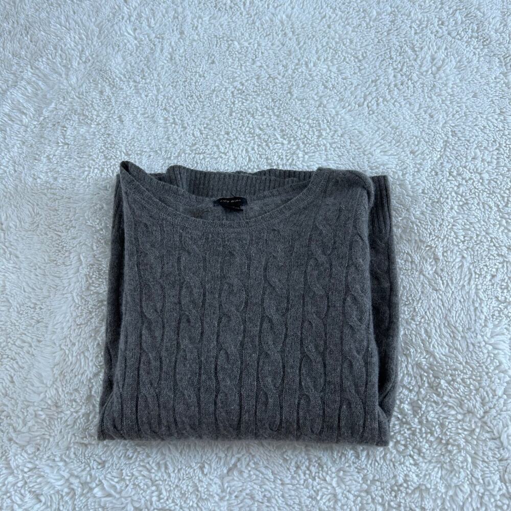 Only Mine Womens Cashmere Knit 3/4 Sweater L Old Money CottageCore Country Club